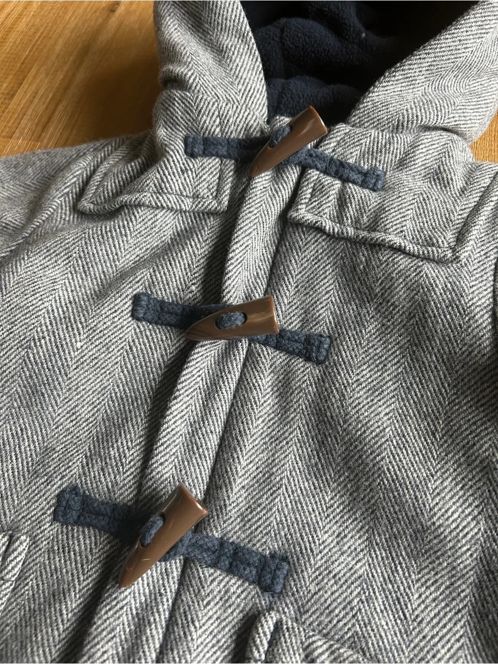 Baby Gap Herringbone Wool Toggle Coat, 18-24M, EUC